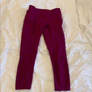 Athleta Burgundy 7/8 leggings